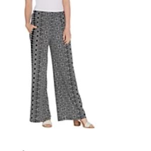 Attitudes by Renee Regular Como Jersey Print Wide Leg Pants 2x